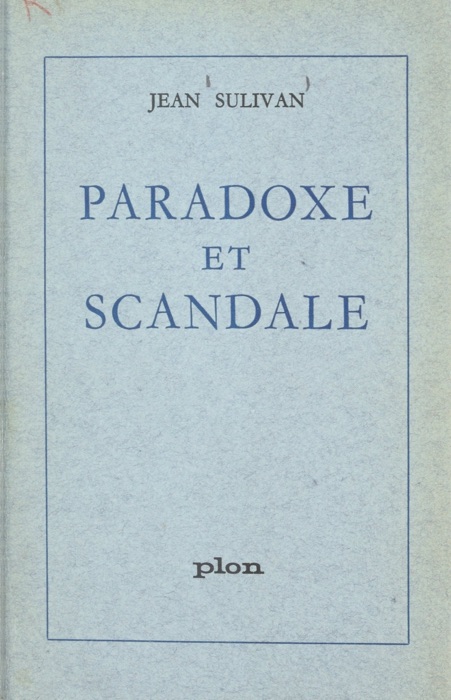 Paradoxe et scandale
