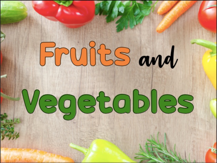 Fruits & Vegetables, Multimodal Vocabulary Activity Book