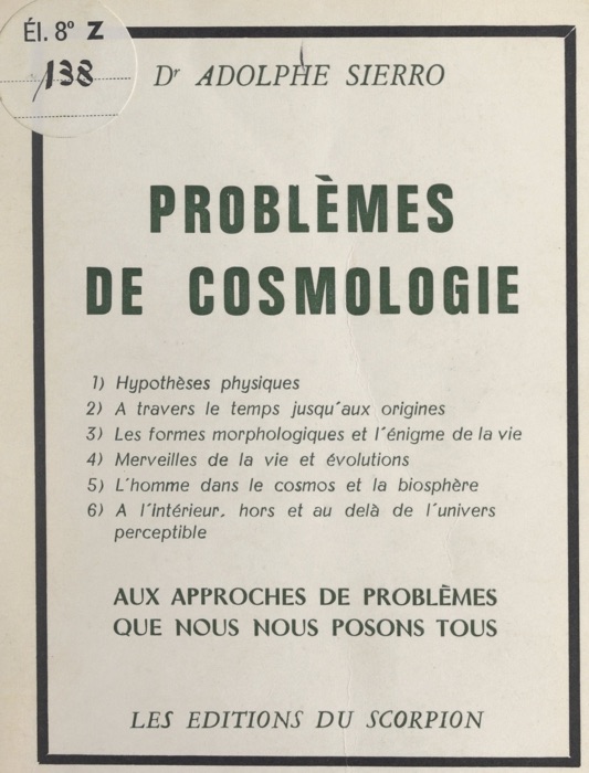 Problèmes de cosmologie