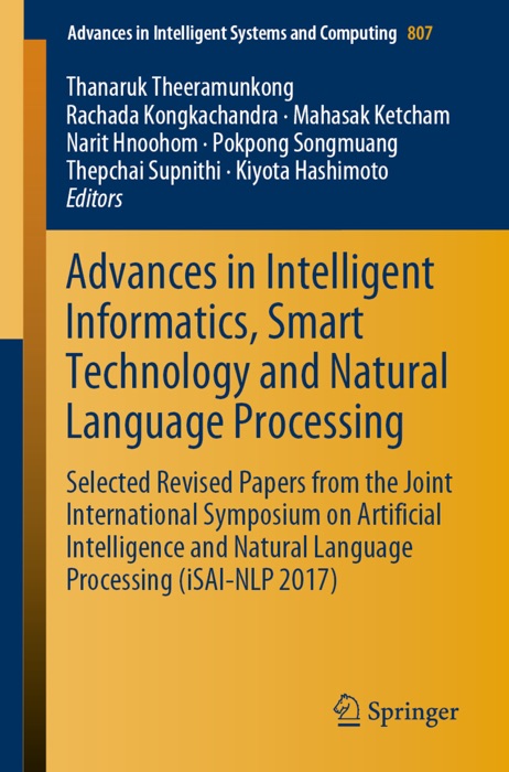 Advances in Intelligent Informatics, Smart Technology and Natural Language Processing