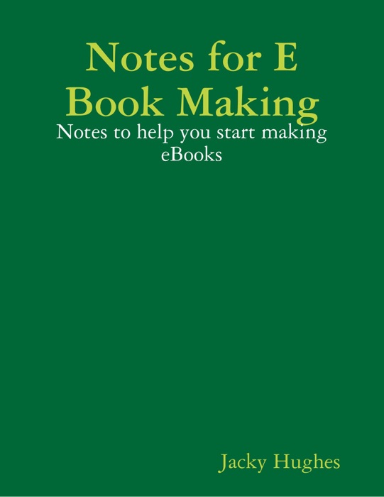 Notes for eBook Making