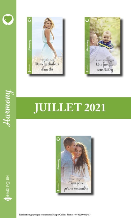 Pack mensuel Harmony : 3 romans (Juillet 2021)