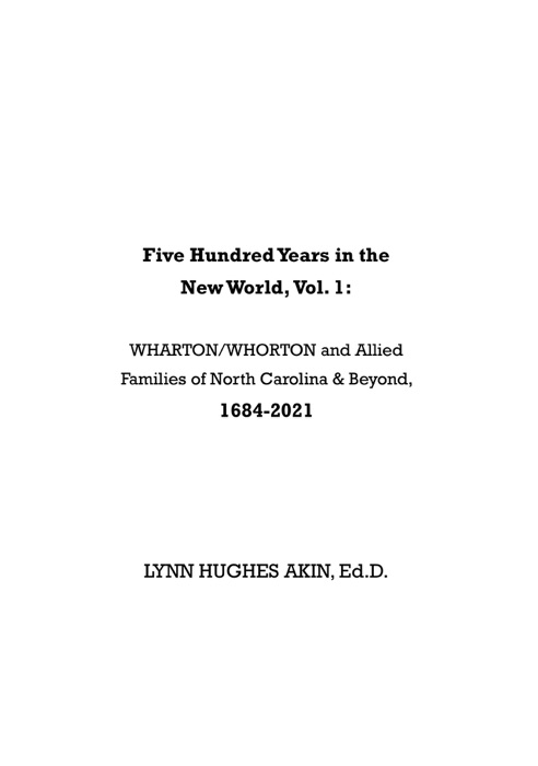 Five Hundred Years in the New World, Vol. 1: