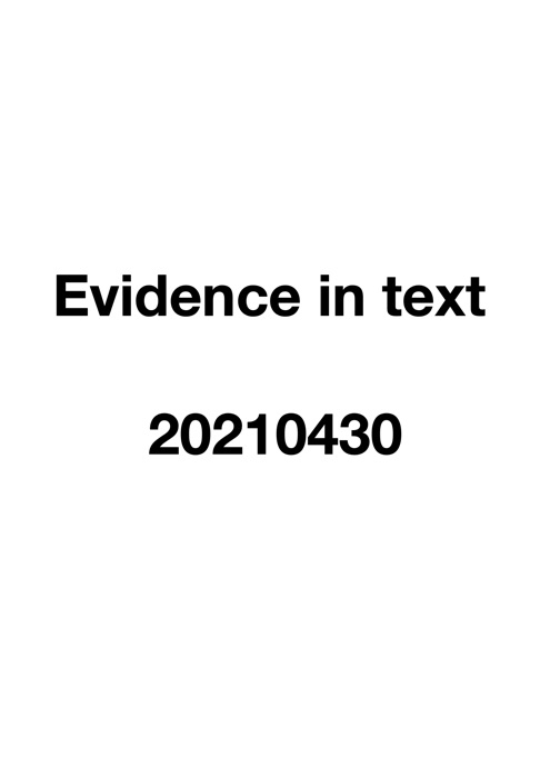 Evidence in text