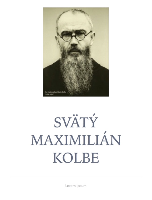 Svätý Maximilián R. Kolbe