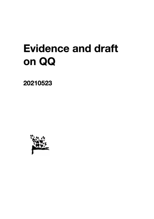 Evidence and draft on QQ