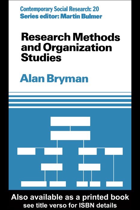 Research Methods and Organization Studies