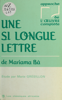 Marie Grésillon - «Une si longue lettre» de Mariama Bâ artwork