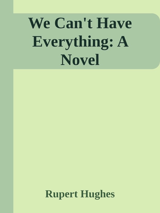 We Can't Have Everything: A Novel
