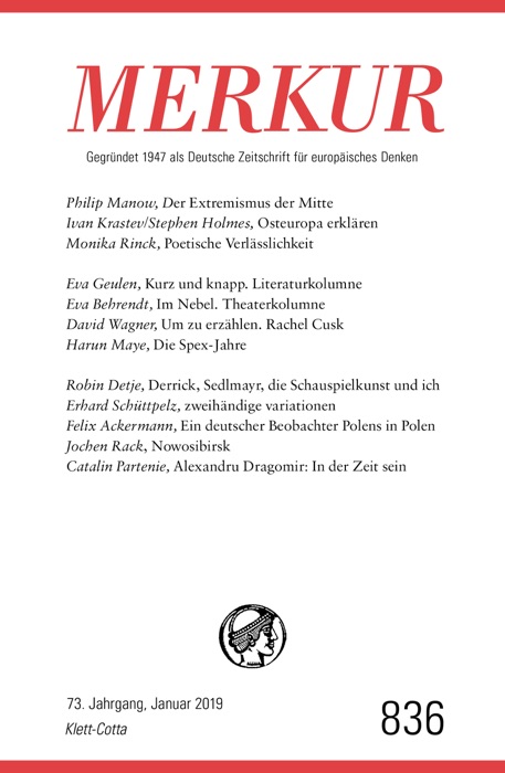 MERKUR Gegründet 1947 als Deutsche Zeitschrift für europäisches Denken - 2019-1