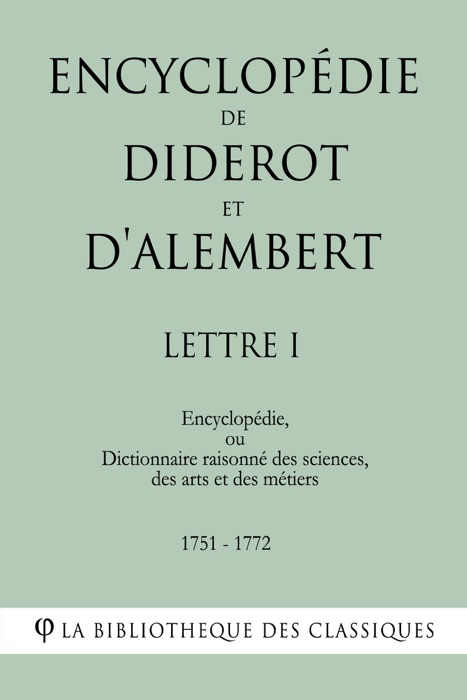 Encyclopédie de Diderot et d'Alembert - Lettre I