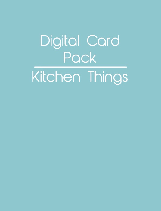 Digital Card Pack: Kitchen Things