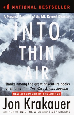 Capa do livro Into Thin Air de Jon Krakauer