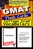 GMAT Test Prep Advanced Vocabulary Review--Exambusters Flash Cards--Workbook 1 of 2 - GMAT Exambusters