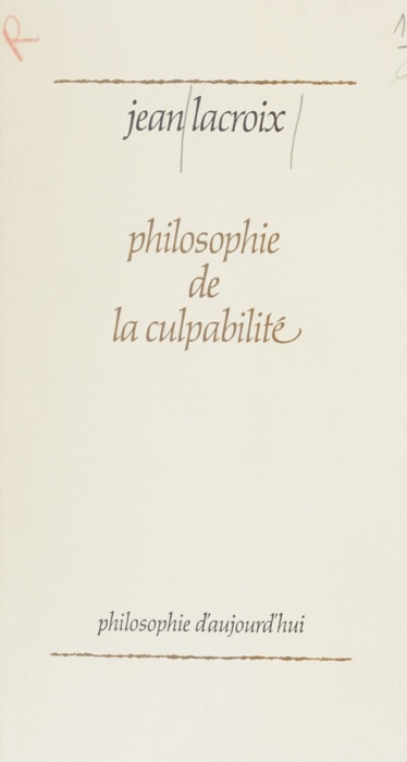 Philosophie de la culpabilité