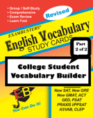 Exambusters English Vocabulary Study Cards: College Vocabulary Builder--Part 2 of 2 - Ace Academics