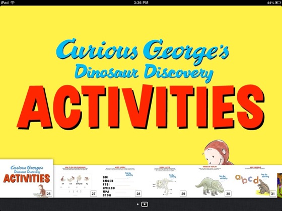 curious george dinosaur discovery activities