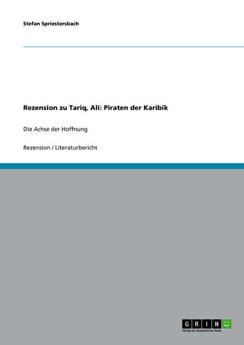 Rezension zu Tariq, Ali: Piraten der Karibik