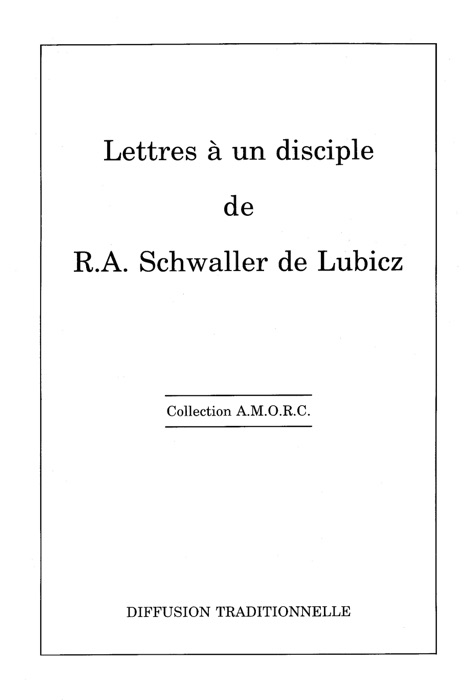 Lettres à un disciple
