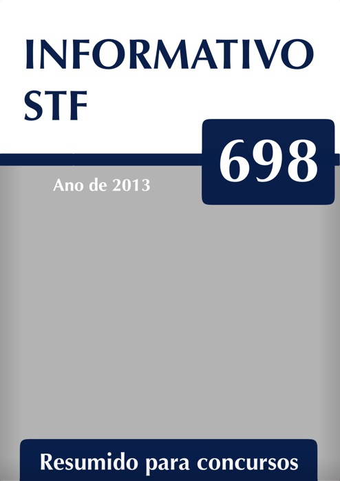 Informativo 698 do STF