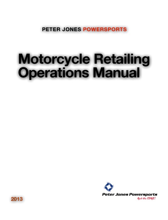 Motorycle Retailing Operations Manual