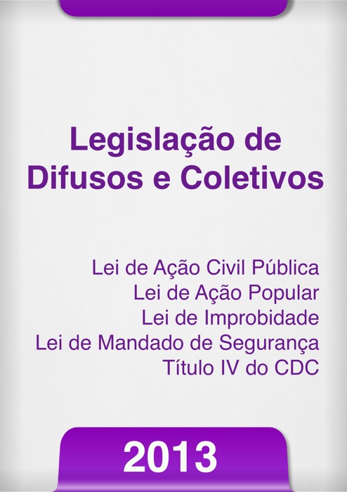 Legislação de Direitos Difusos e Coletivos