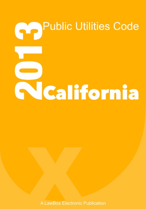 California Public Utilities Code 2013
