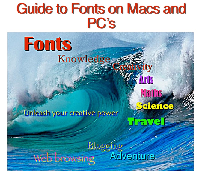 Fonts [ Macs & PCs]