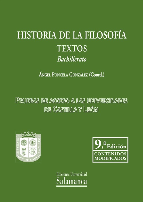 Historia de la filosofía textos: Bachillerato: 9ª Edición