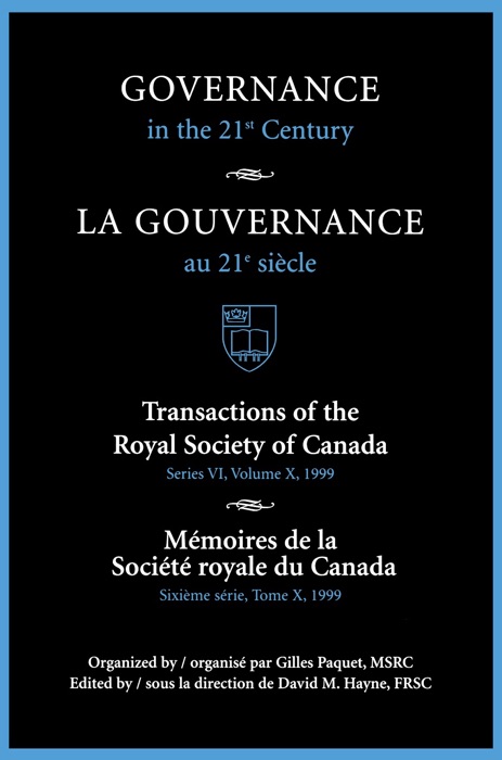 Governance in the 21st Century / Gouvernance Au 21e Siècle