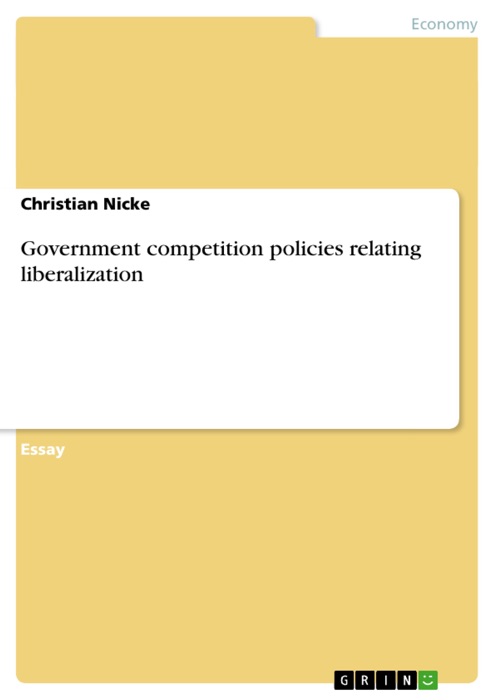 Government Competition Policies Relating Liberalization