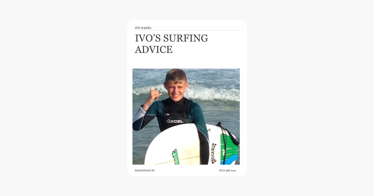 Ivo S Surfing Advice On Apple Books