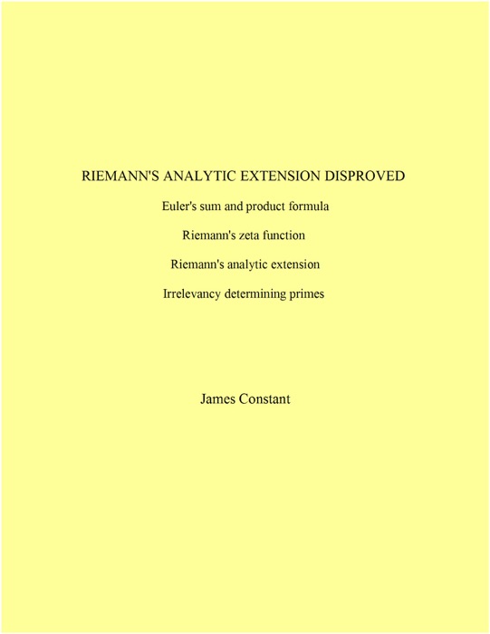 Riemann's Analytic Expression Disproved