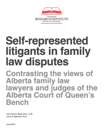 Self-represented litigants in family law disputes
