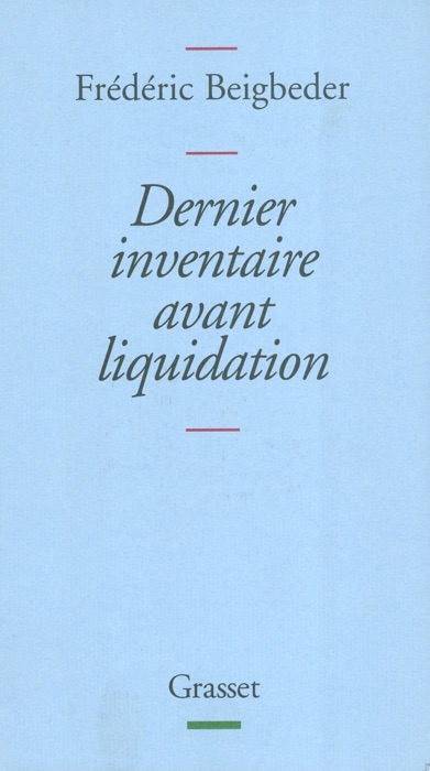 Dernier inventaire avant liquidation