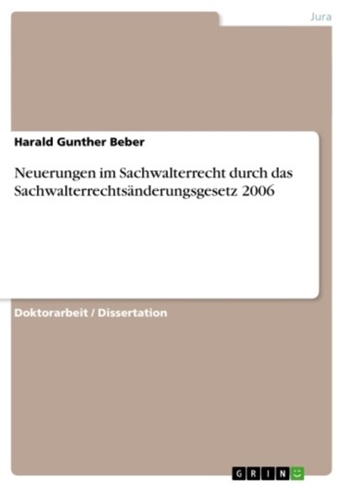 Neuerungen im Sachwalterrecht durch das Sachwalterrechtsänderungsgesetz 2006