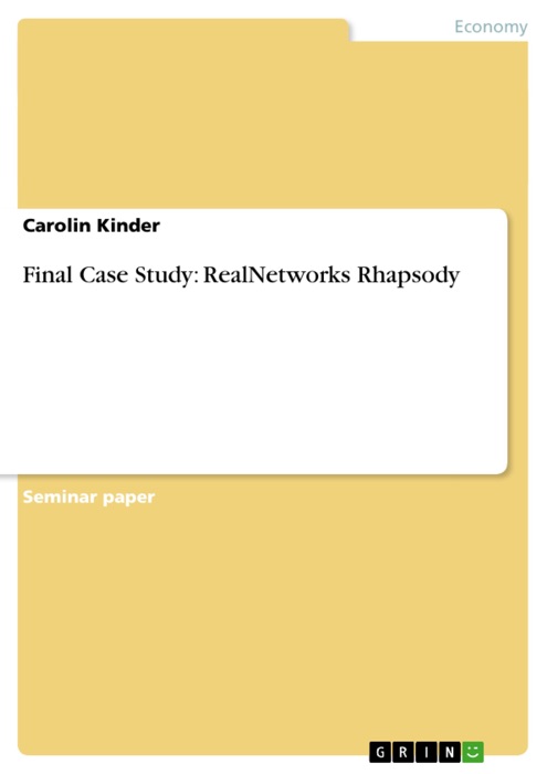 Final Case Study: RealNetworks Rhapsody