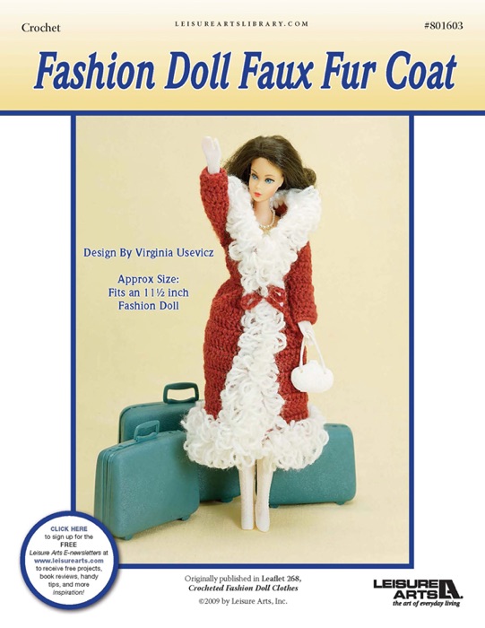 Fashion Doll Faux Fur Coat