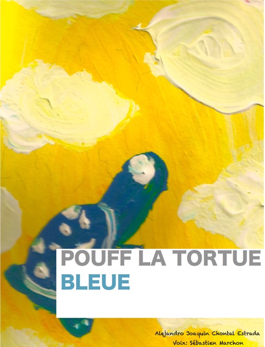 Pouff la tortue bleue