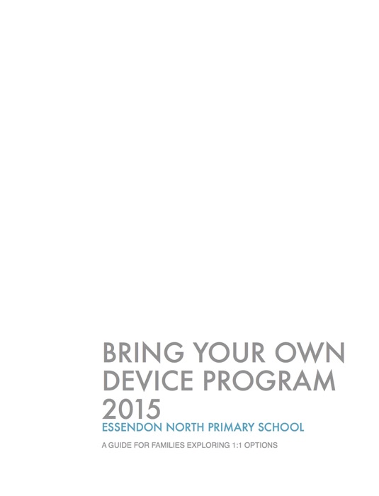 Bring Your Own Device Program 2015