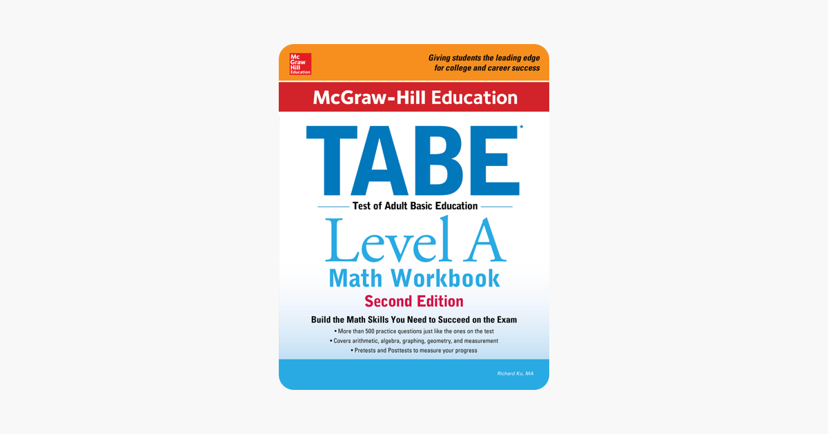 TABE (Test of Adult Basic Education) Level A Math Workbook