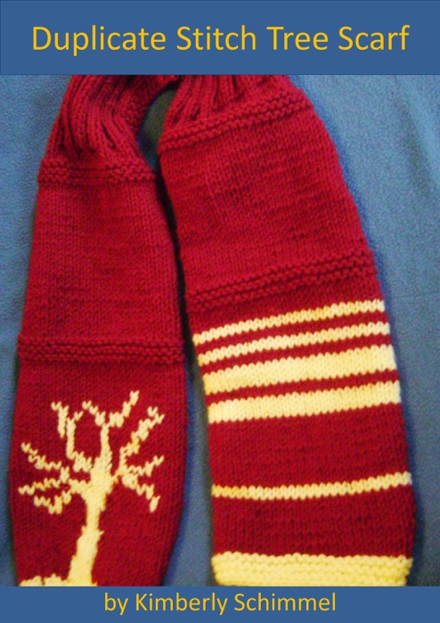 Duplicate Stitch Tree Scarf