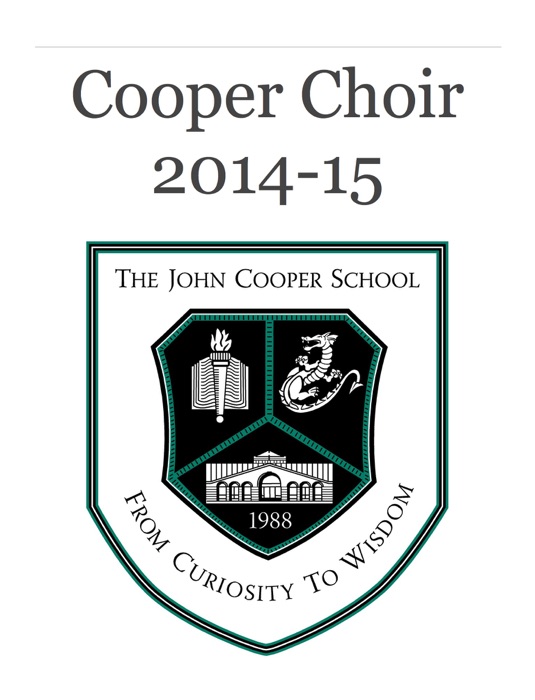 Cooper Choir 2014-15