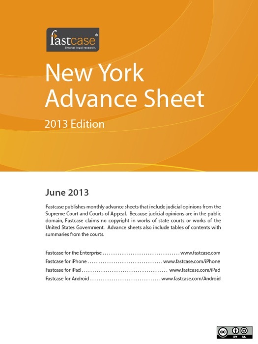 New York Advance Sheet June 2013