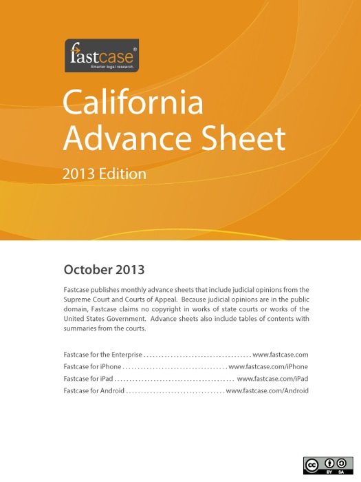 California Advance Sheet October 2013