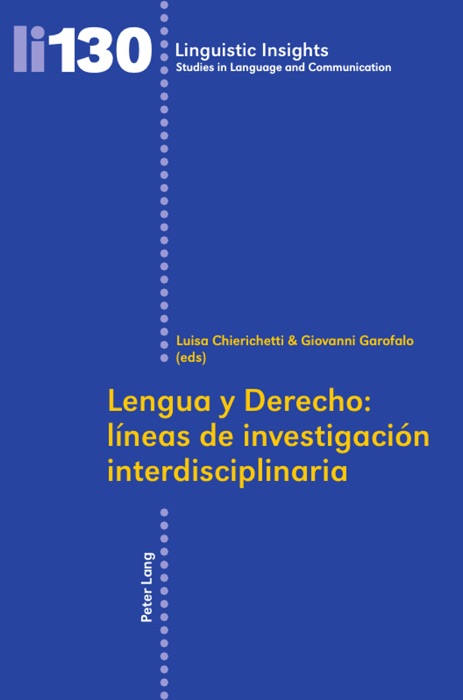 Lengua y Derecho: líneas de investigación interdisciplinaria