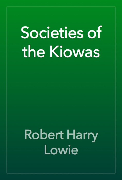 Societies of the Kiowas