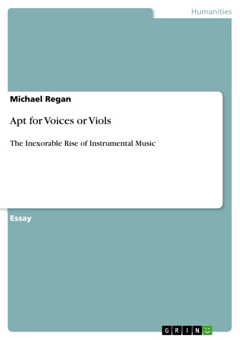 Apt for Voices or Viols