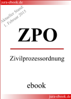 Deutscher Gesetzgeber - ZPO - Zivilprozessordnung - Aktueller Stand: 1. Februar 2015 artwork