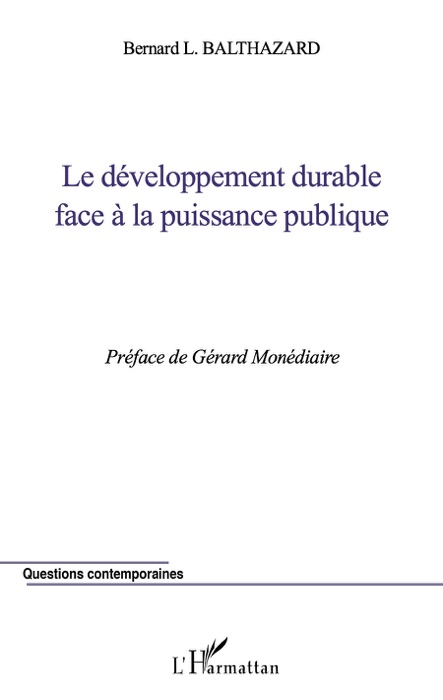 Le développement durable face à la puissance publique